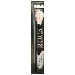 Rocs Black Edition Diş Fırçası Medium - Pembe