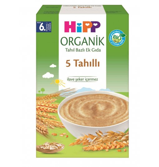 Hipp Organik 5 Tahıllı Tahıl Bazlı Ek Gıda 200 gr