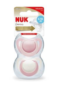 Nuk 730192 Genius Silikon Emzik 0-6 Ay 2'li - Pembe