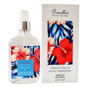 Pomellos Jamaika Gülü & Beyaz  Frangipani Cam Şişe Sprey Kolonya 150 ml