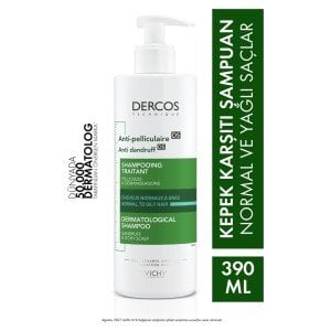 Vichy Dercos Anti-Pelliculaire Anti-Dandruff Kepek Karşıtı Şampuan 390 ml - Normal ve Yağlı Saçlar