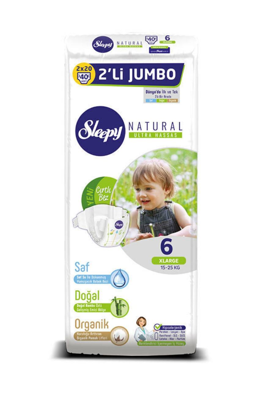 Sleepy Jumbo 2'li 6 No x Large 40'lı (15-25kg)