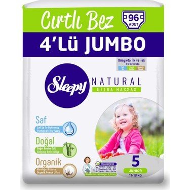 Sleepy Bebek Bezi 5 Numara 4'lü Jumbo 96'lı