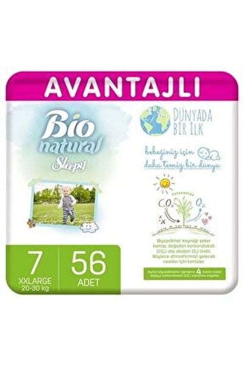Sleepy Bio Natural Avantajlı Bebek Bezi 4 Numara Maxi 96 Adet