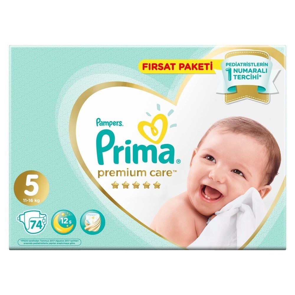 Prima Premium Care No:5 74 Adet Fırsat Paket Bebek Bezi