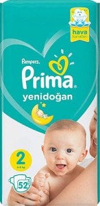 Prima Aktif Bebek 2 Numara Mini 52 Adet Bebek Bezi