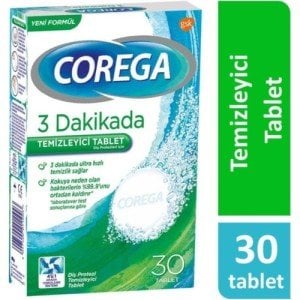 Corega Temizleyici Tablet 30 Adet - 3 Dakikada Temizlik