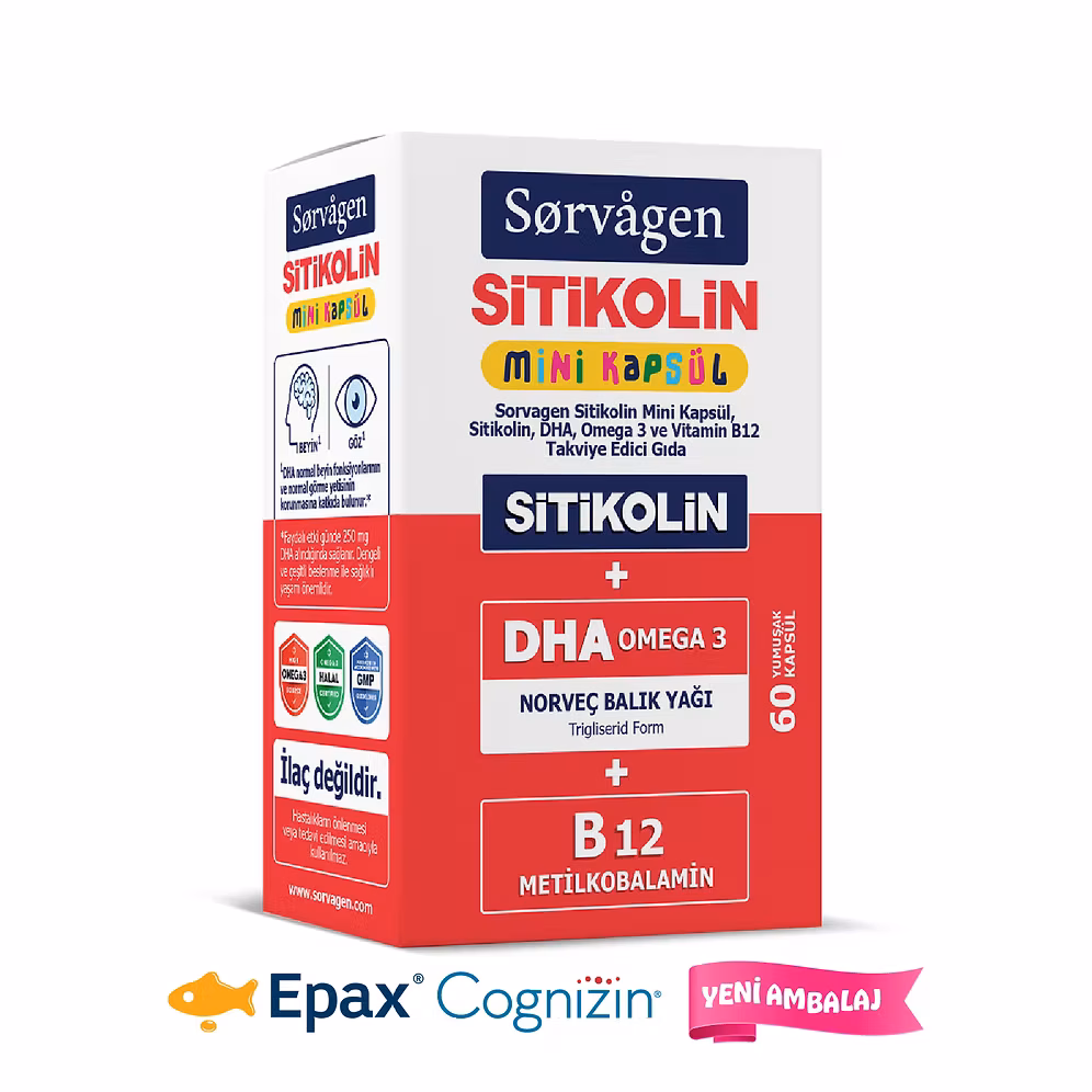 Sorvagen smart Mini Kapsül, Dha Omega 3 Ve B12 (60 Kapsül)
