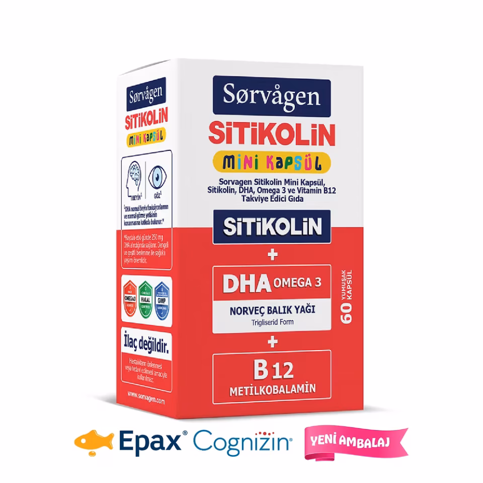 Sorvagen smart Mini Kapsül, Dha Omega 3 Ve B12 (60 Kapsül)