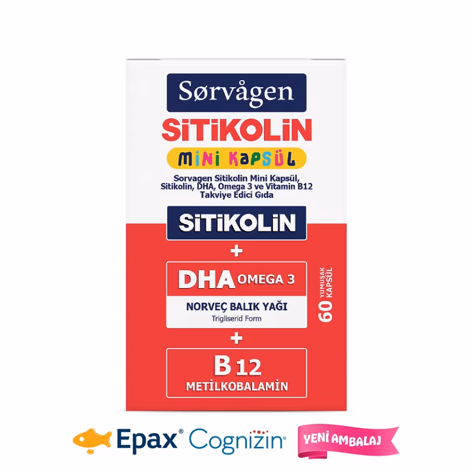 Sorvagen smart Mini Kapsül, Dha Omega 3 Ve B12 (60 Kapsül)