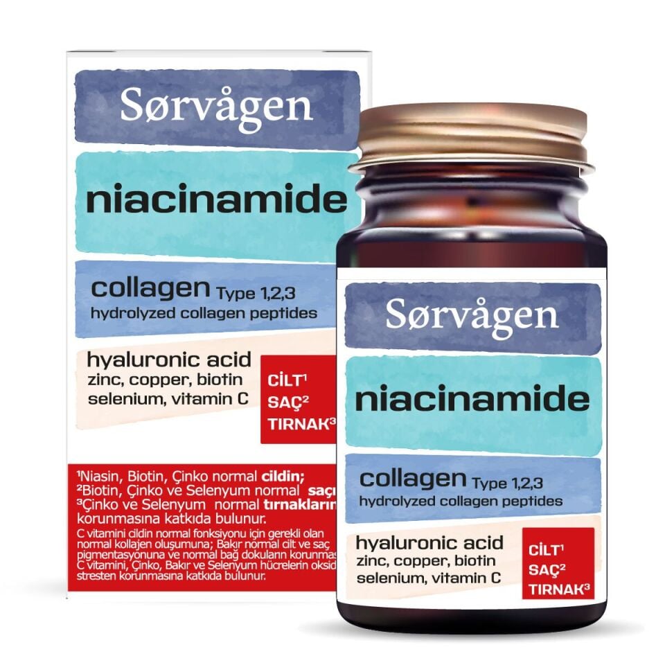 Sorvagen Niacinamide Collagen Hyaluronic Acid 60 Tablet