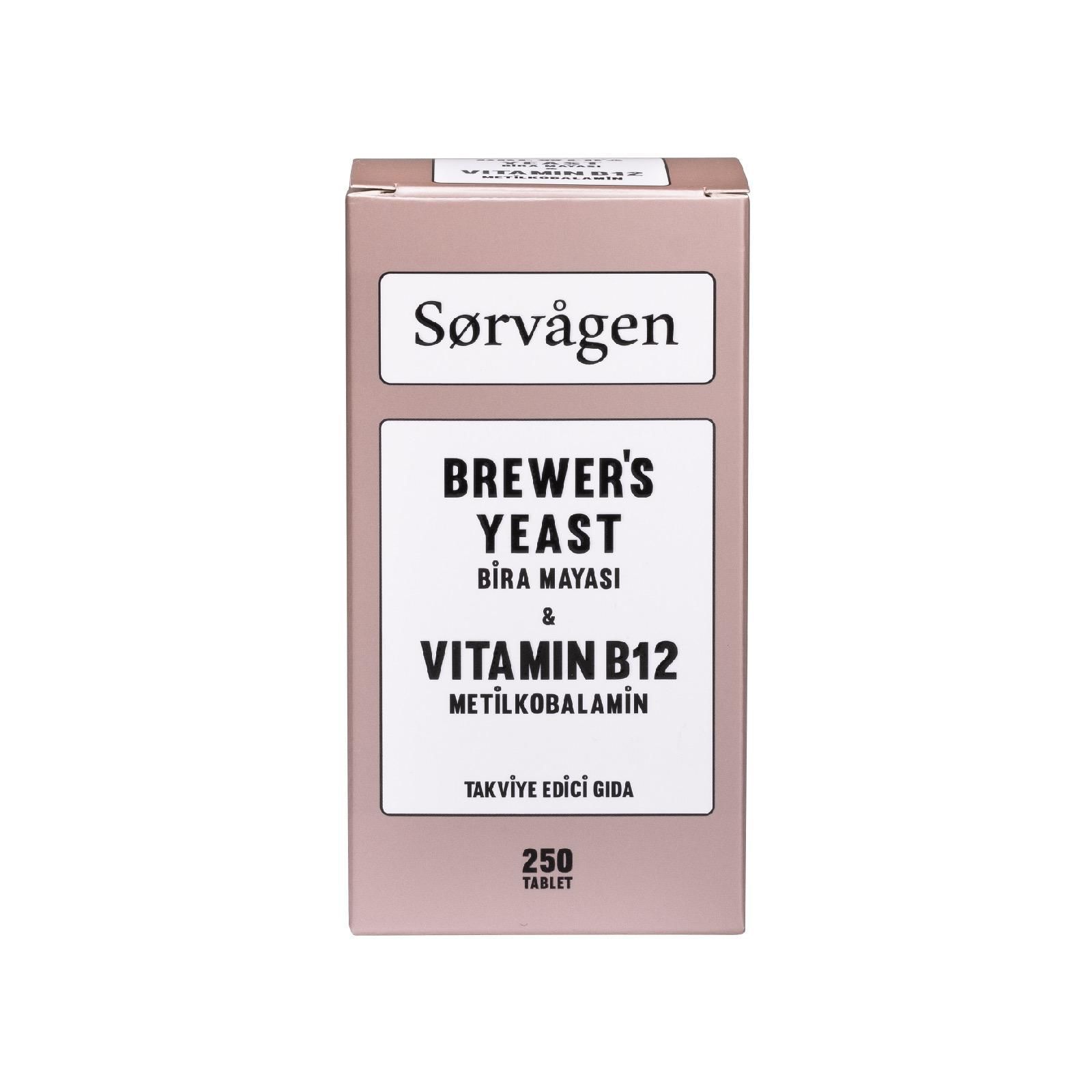 Sorvagen Brewers Yeast (Bira Mayası) Vitamin B12 250 Tablet