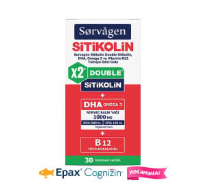 Sorvagen Sitikolin Double (250 MG), Dha Omega 3 Ve B12 (30 Kapsül)