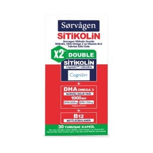 Sorvagen Smart Double Sitikolin (250 MG), Dha Omega 3 Ve B12 (30 KAPSÜL)