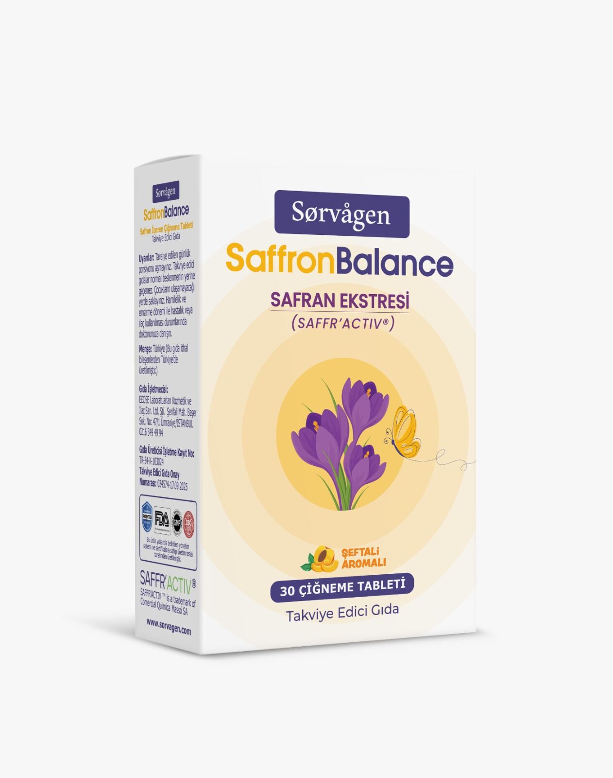Sorvagen SaffronBalance Safran Çiğneme Tableti- 30 Tablet