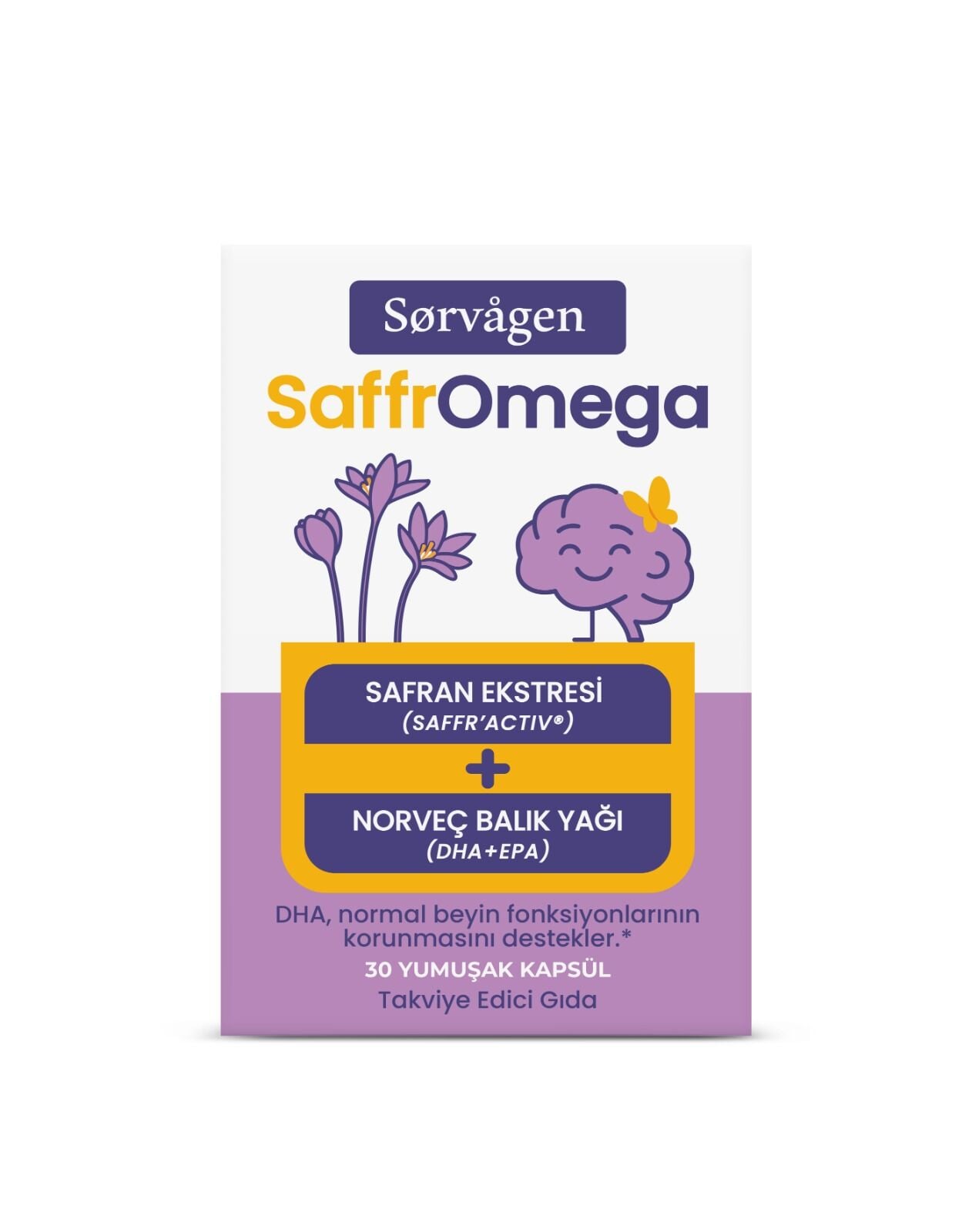 Sorvagen SaffrOmega ( Safran ve Omega3) 30 Yumuşak Kapsül