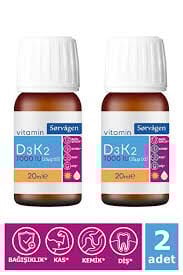 Sorvagen VİTAMİN D3K2 DAMLA 20 ML (1000 IU)(Almanya menşeili D3 Vitamini)- 2 Adet