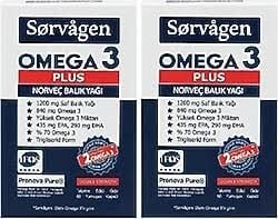 Sorvagen Omega 3 Plus 1200 mg Norveç Balık Yağı 2 Adet