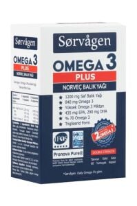 Sorvagen Omega 3 Plus 1200 mg Norveç Balık Yağı 2 Adet