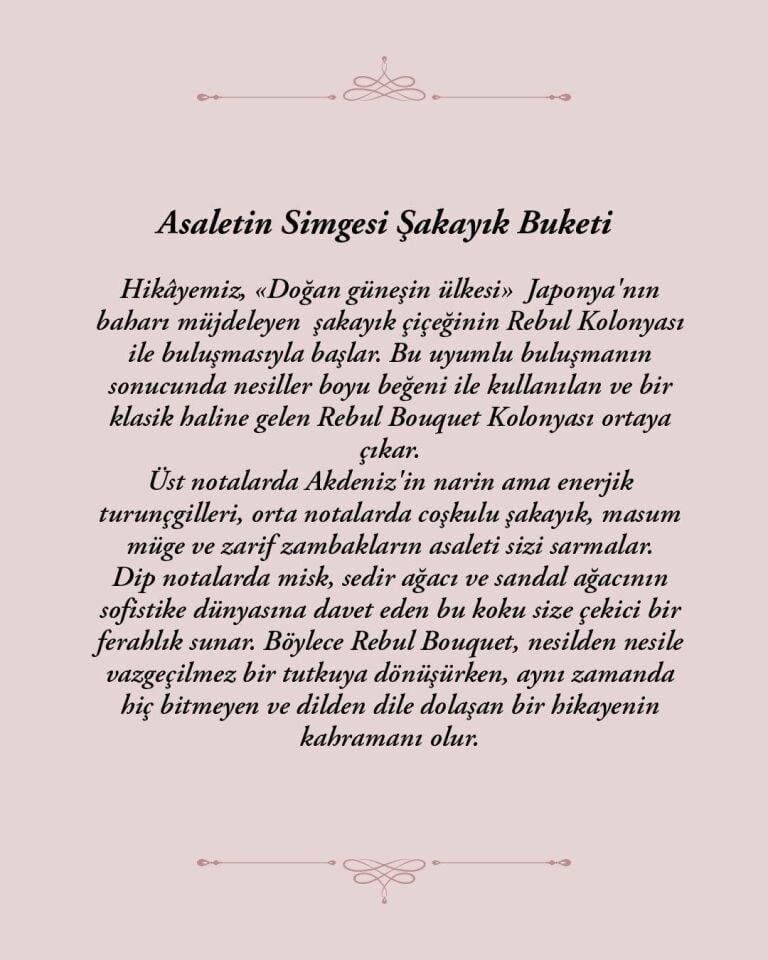 Rebul 250ml Bouquet Kolonya Cam Şişe