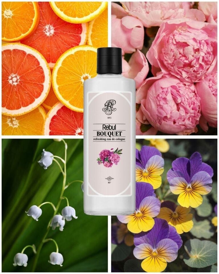Rebul 250ml Bouquet Kolonya Cam Şişe