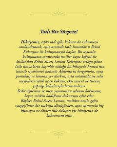 Rebul 125ml Sweet Lemon Kolonya Pet