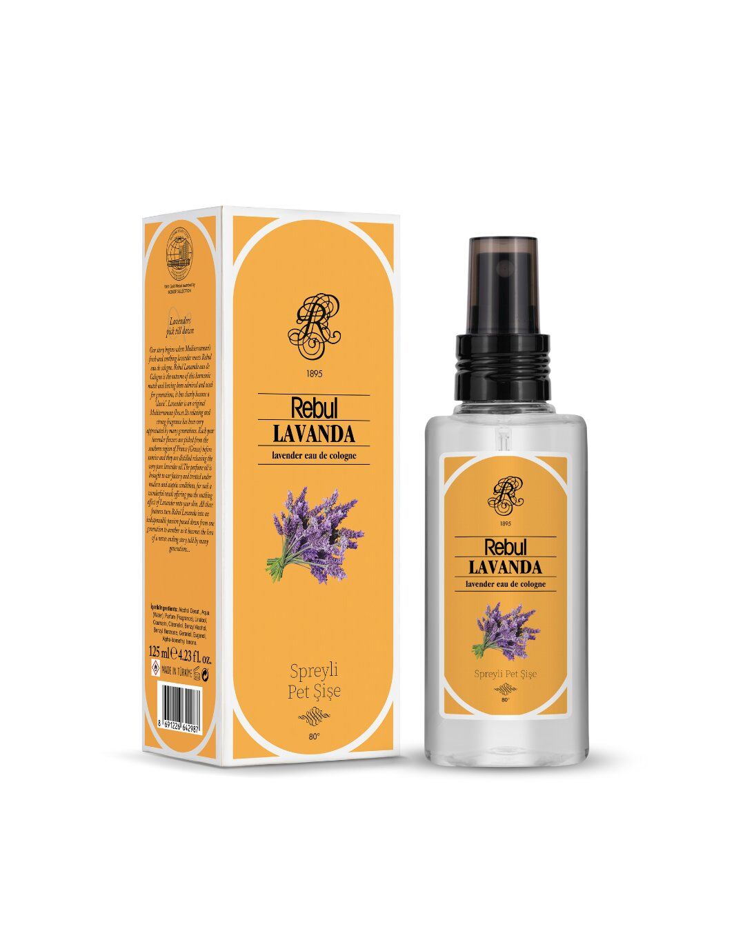 Rebul 125ml Lavanta Spreyli Kolonya Pet