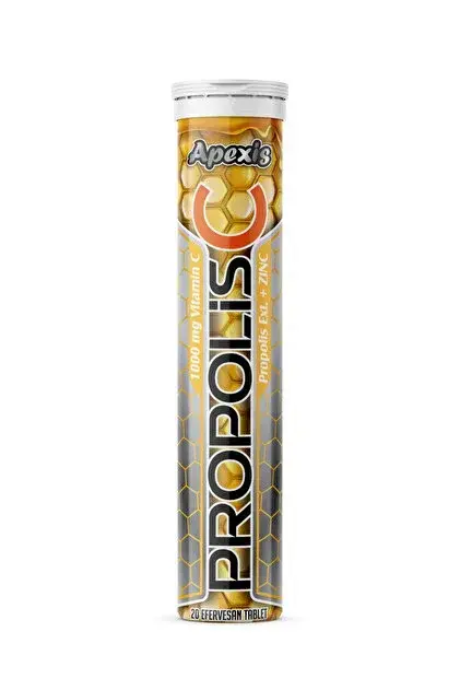 Apexis Vitamin C 1000 Propolis Zinc 20 Efervesan Tablet