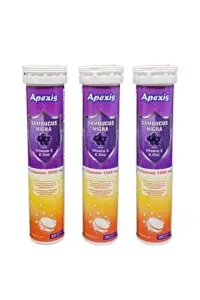 Apexis Sambucus Nigra Vitamin C & Zinc 1000 Mg 20 Tablet * 3 Paket