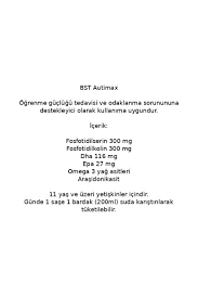 BST SUPPLEMENT Autimax 30 Saşe
