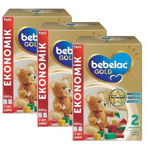 Bebelac Gold Konfor 2 Devam Sütü 6-12 Ay 800 Gr 3 Lü