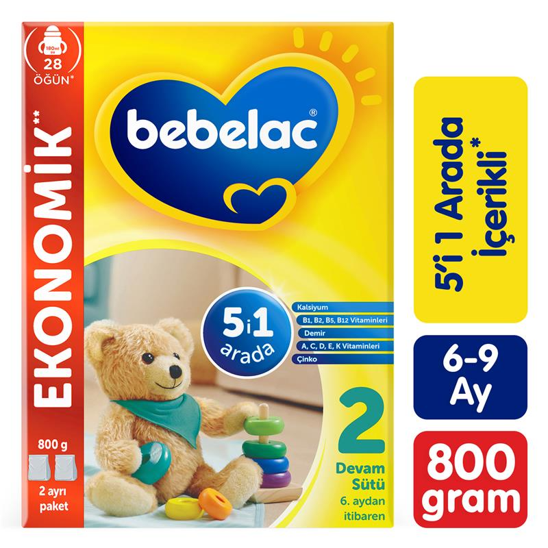 Bebelac 2 Devam Sütü 800 gr X 3 Adet