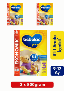 Bebelac 3 Devam Sütü 800 Gr x3 Megapack