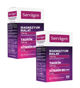 Sorvagen Magnezyum Malat Taurin Ve Vitamin B6 60 Tablet 2 Adet