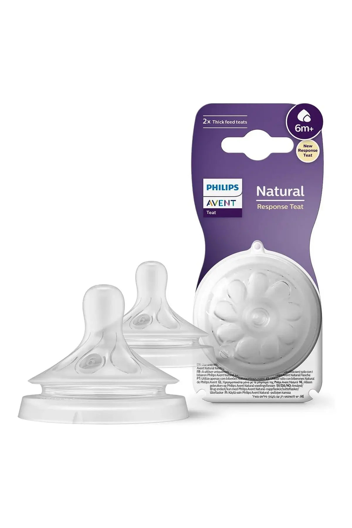 Philips Avent Doğal Tepkili 2'li Biberon Emziği, 6 Numara, SCY966/02