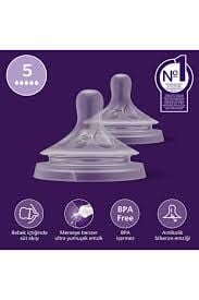 Philips Avent Doğal Tepkili 2'li Biberon Emziği, 5 Numara, SCY965/02