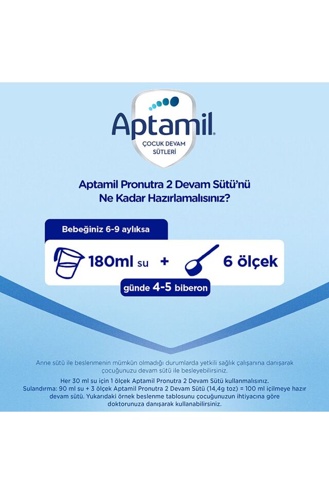 Aptamil 2 Pronutra Prebiyotikli Devam Sütü 1200 g - 3 Adet (Toplam 3600 g)