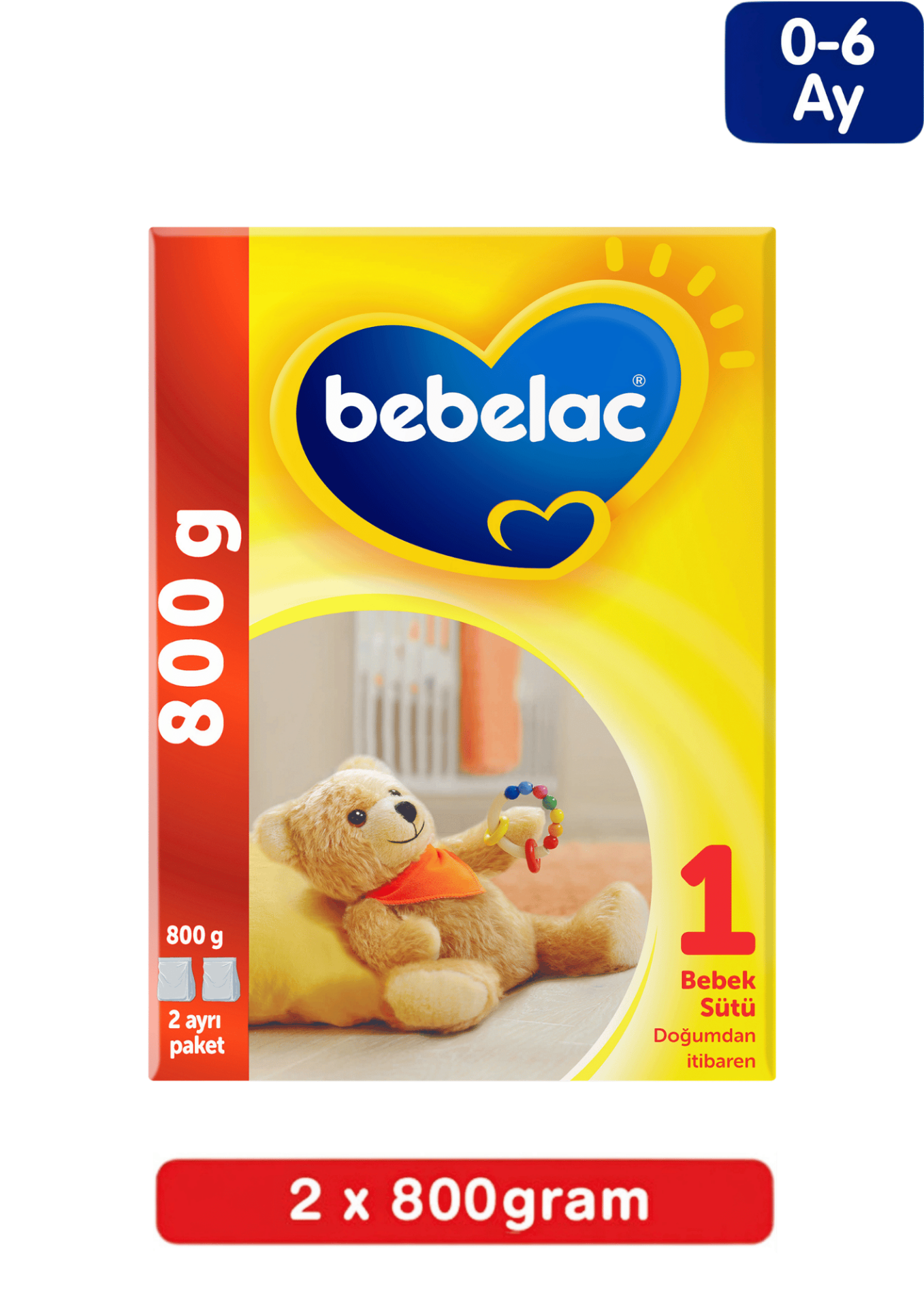 Bebelac 1 Devam Sütü 0 - 6 Ay 800 Gr 2 Li