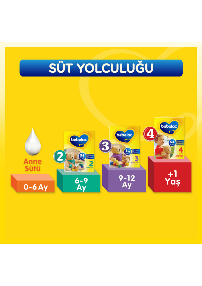 Bebelac 1 Devam Sütü 0 - 6 Ay 800 Gr 5 Li