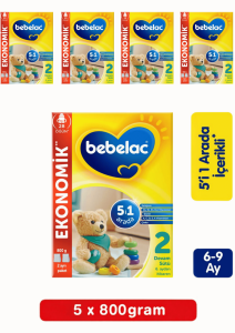 Bebelac 2 Bebek Devam Sütü 800 Gr 5 Li
