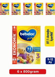Bebelac 3 Bebek Devam Sütü 800 Gr 6 Lı