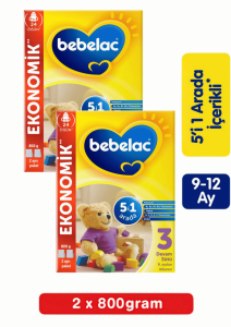 Bebelac 3 Bebek Devam Sütü 800 Gr 2 Li
