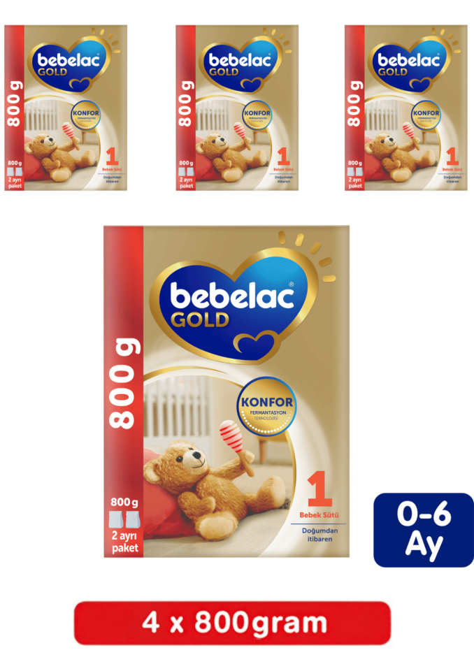 Bebelac Gold 1 Bebek Sütü 800 Gr 4 Lü