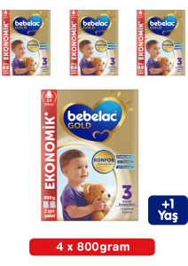 Bebelac Gold 3 Bebek Sütü 800 Gr 4 Lü