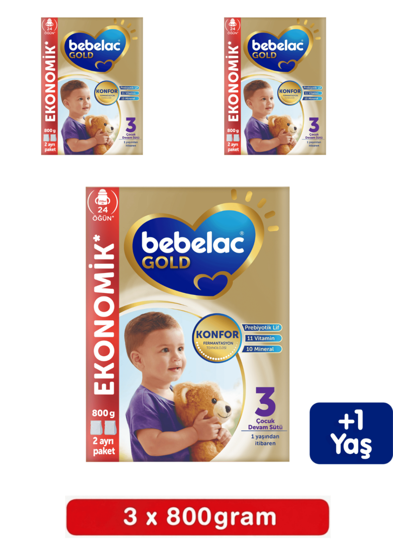 Bebelac Gold 3 Bebek Sütü 800 Gr 3 Lü