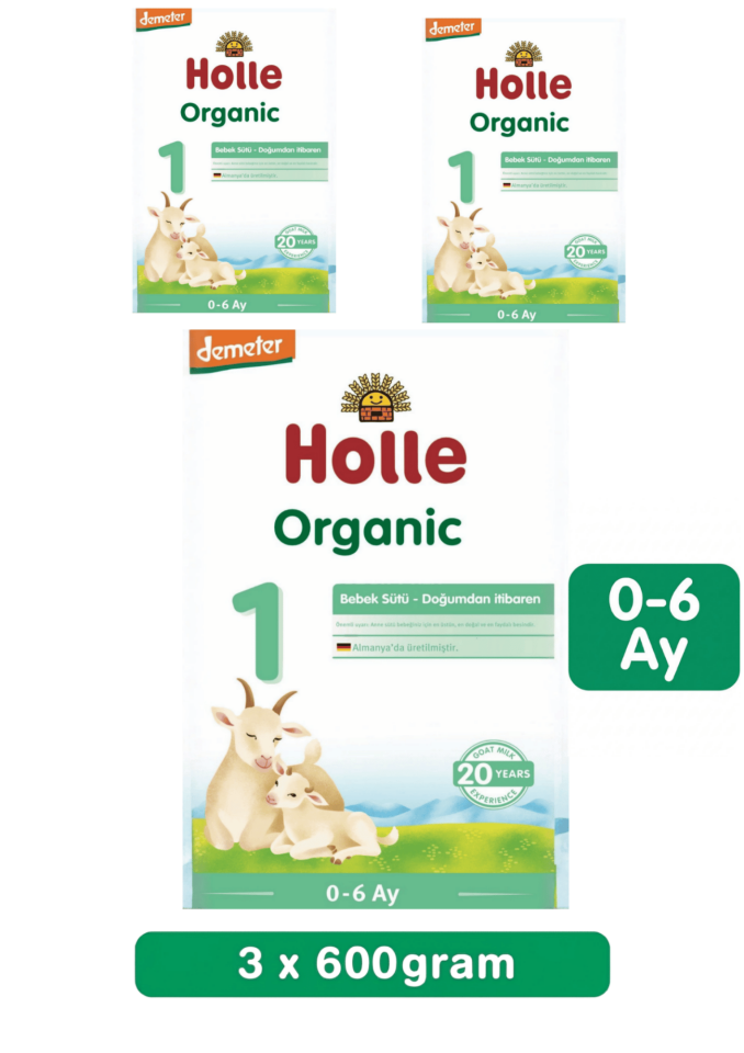 Holle 1 Organik Keçi Sütü Bebek Formu 400 Gr 3 Lü