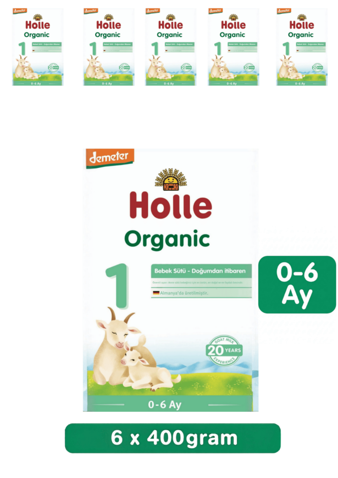 Holle 1 Organik Keçi Sütü Bebek Formu 400 Gr 6 Lı