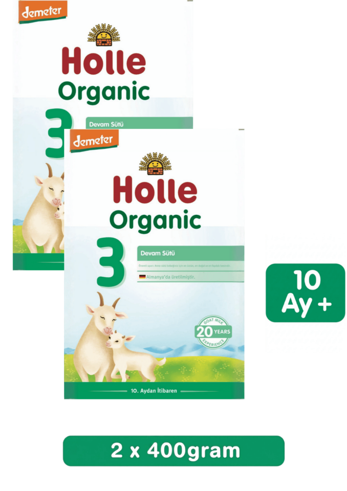 Holle 3 Organik Keçi Sütü Devam Formu 400 Gr 2 Li