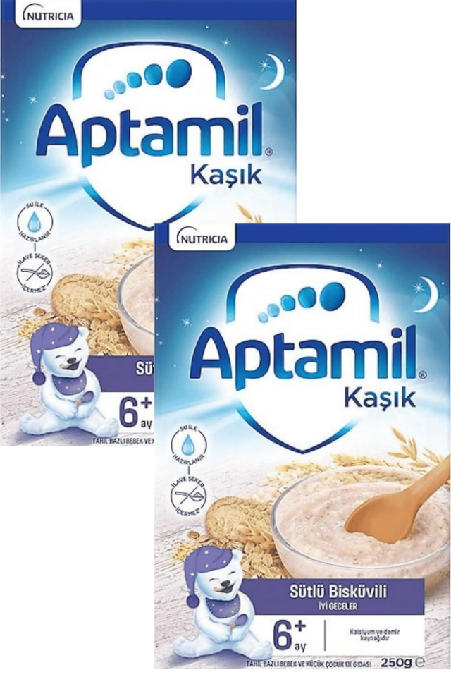 Aptamil Sütlü Bisküvili Kaşık Maması 250 gr 2 Li