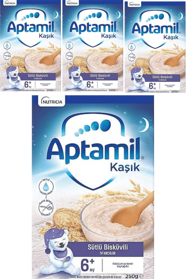 Aptamil Sütlü Bisküvili Kaşık Maması 250 gr 4 Lü